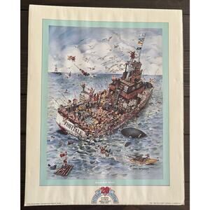 Gary Patterson 20th Anniversary Half-Day Boat Print 11 x 14 1990